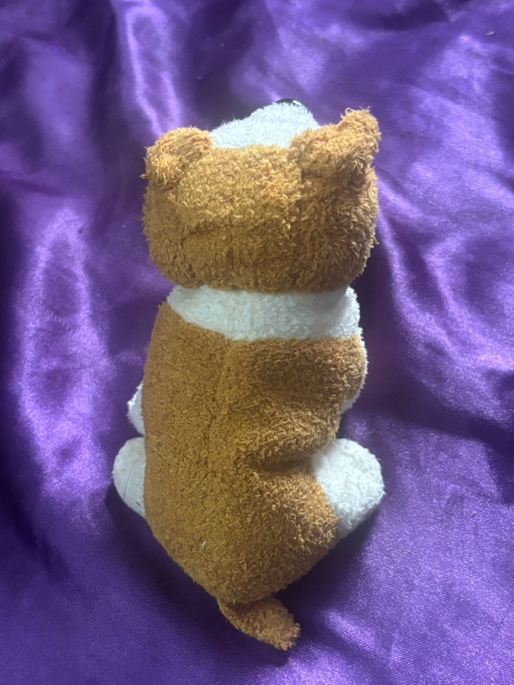 Unipak Plush Puppy Stuffed Animal - White and Brown - Picture 5 of 7